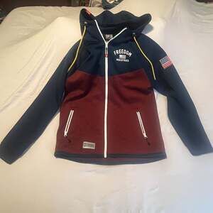 Freedom Industries Hoodie Adult Large Burgundy/Blue Quality Luxury Hoodie